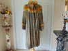 Long Genuine Vintage Preloved Gray And Red Fox Fur Coat, Unisex Fox Fur Coat