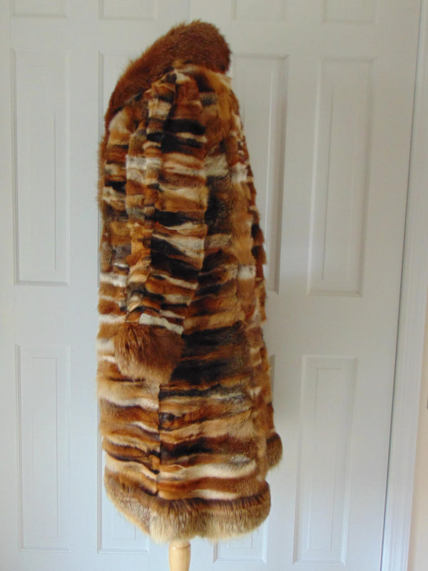 Natural Red Fox Fur Medium Fur Coat Preloved Vintage