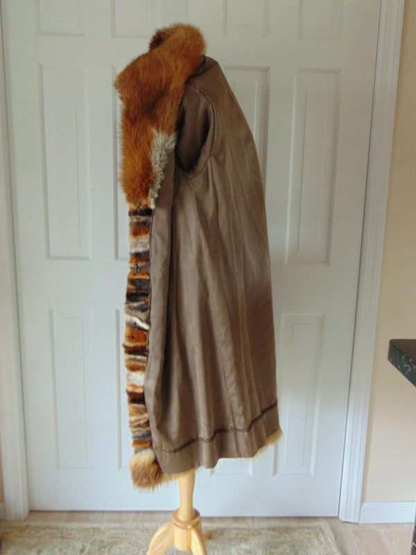 Natural Red Fox Fur Medium Fur Coat Preloved Vintage