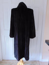Genuine Mink Fur Coat Full Length, Preloved Vintage Long Black Furs