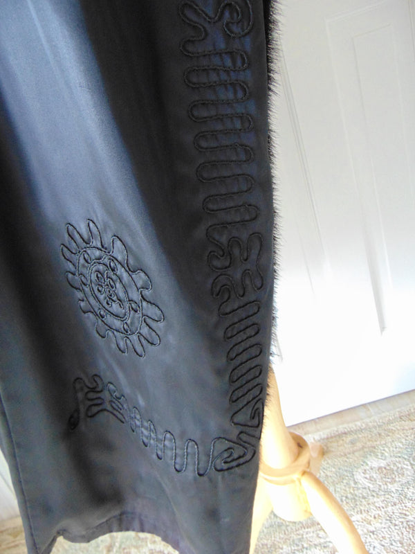 Genuine Mink Fur Coat Full Length, Preloved Vintage Long Black Furs