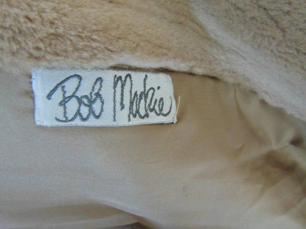 Vintage Bob Mackie Sheared Mink Fur Coat, Long Sand Beige