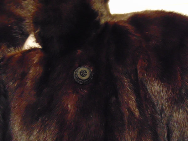 Vintage Mahogany Mink Fur Coat, Full Length Ranch