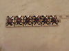 Sterling Amethyst Panel Bracelet, Mexican Silver Rodeo Jewelry