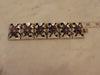 Sterling Amethyst Panel Bracelet, Mexican Silver Rodeo Jewelry