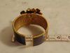 Kenneth Jay Lane Camellia Flower Clamper Bracelet Black And White