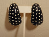 Kenneth Jay Lane Black And White Poke A Dot Clip On Earrings 1990s