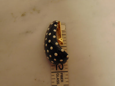 Kenneth Jay Lane Black And White Poke A Dot Clip On Earrings 1990s