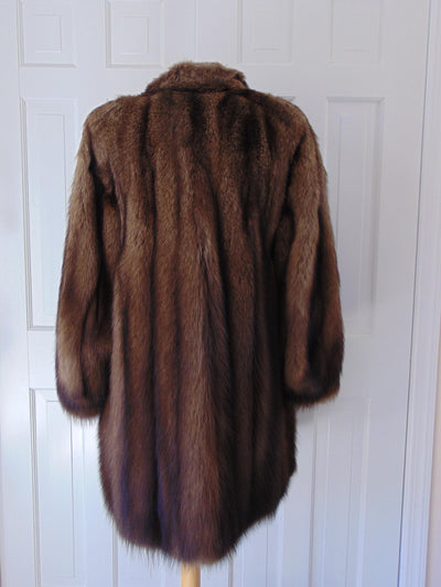 Saks Revillon Genuine Fischer Fur Stroller Coat
