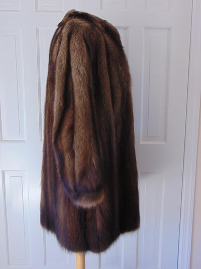 Saks Revillon Genuine Fischer Fur Stroller Coat