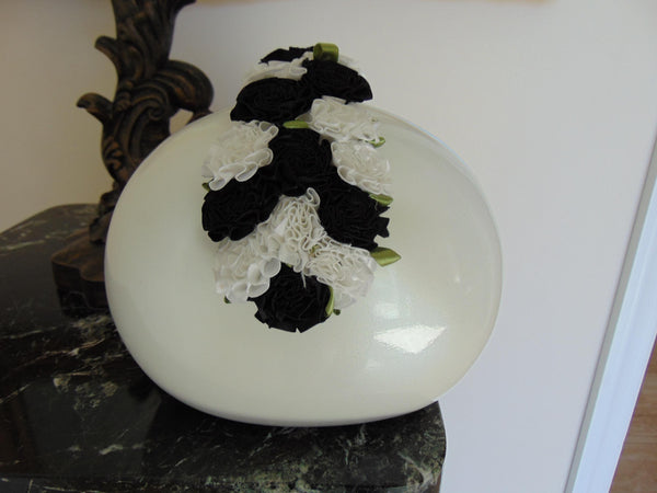 Vintage Timmy Woods Black And White Floral Purse, Wedding Purses, Rare Flower Purse