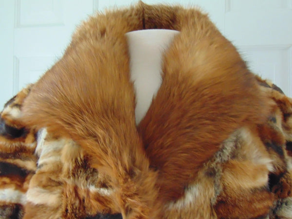 Natural Red Fox Fur Medium Fur Coat Preloved Vintage