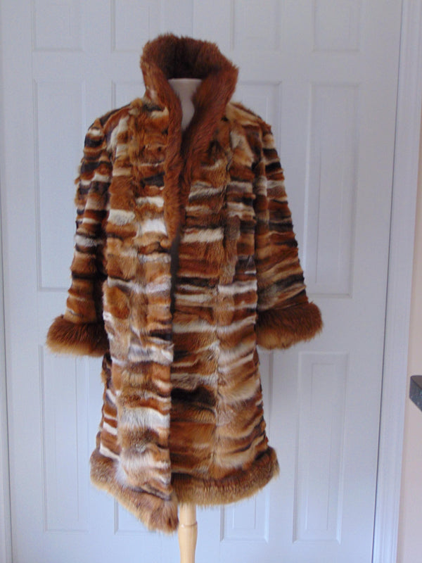 Natural Red Fox Fur Medium Fur Coat Preloved Vintage