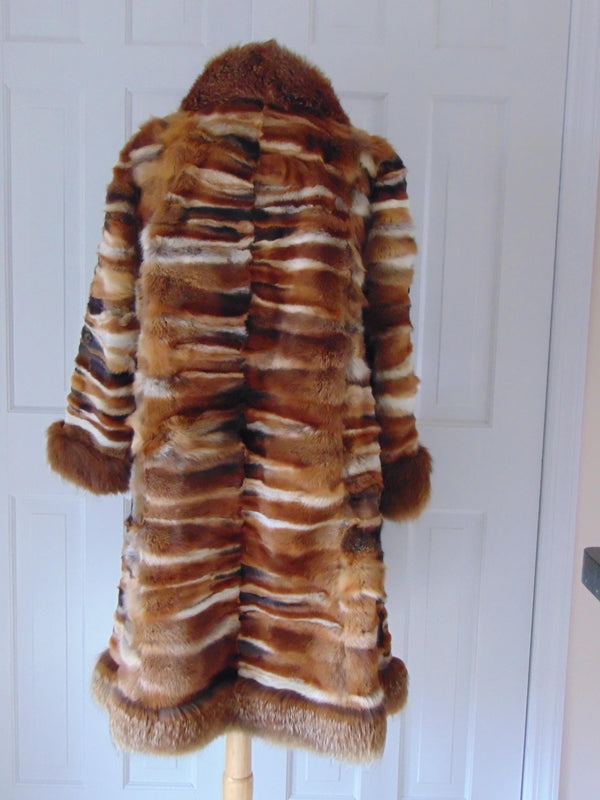 Natural Red Fox Fur Medium Fur Coat Preloved Vintage