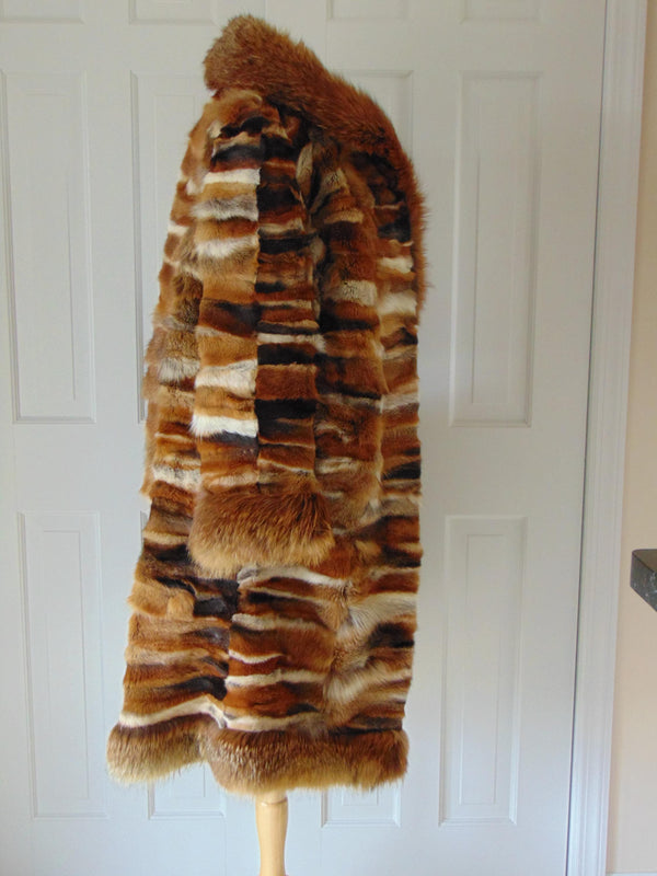 Natural Red Fox Fur Medium Fur Coat Preloved Vintage
