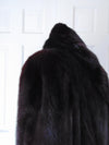 Genuine Mink Fur Coat Full Length, Preloved Vintage Long Black Furs