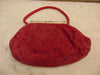 Made In France Red Micro Beaded Evening Purse Prelove Vintage