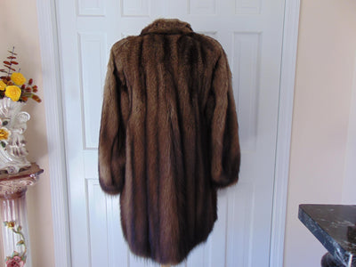 Saks Revillon Genuine Fischer Fur Stroller Coat