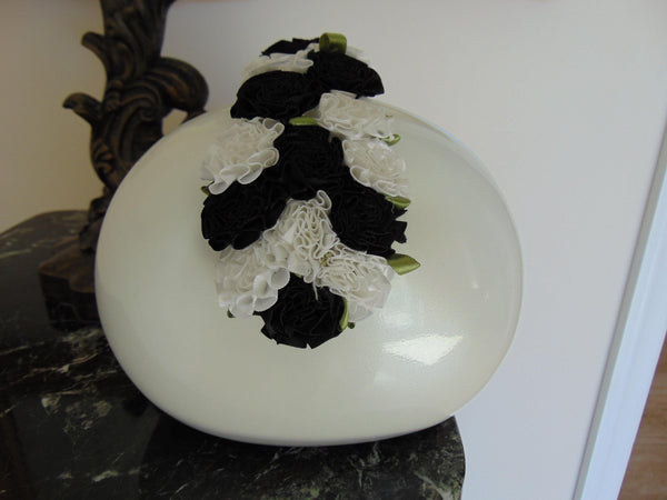 Vintage Timmy Woods Black And White Floral Purse, Wedding Purses, Rare Flower Purse