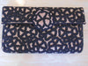 Black Beaded Clutch Roberta Freyman, Wedding Clutch, Vintage Preloved Cotton Bead Purse