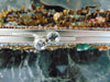 Vintage Yilin Satin Purse with Tigers Eye Handle, Sequins & Stones
