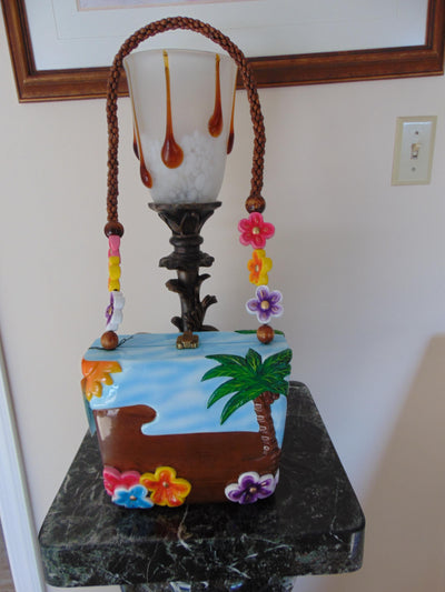 Timmy Woods Pink Flamingo Purse, Tropical Wooden Handbag, Wearable Art