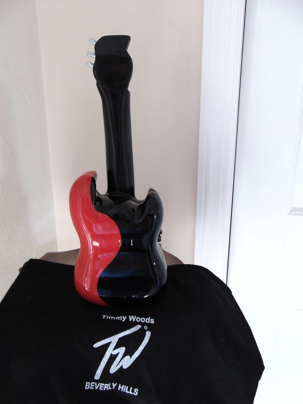 Timmy Woods Vintage Wooden Guitar Purse, Signed