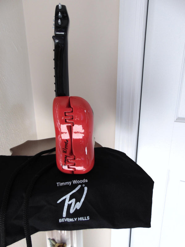 Timmy Woods Vintage Wooden Guitar Purse, Signed