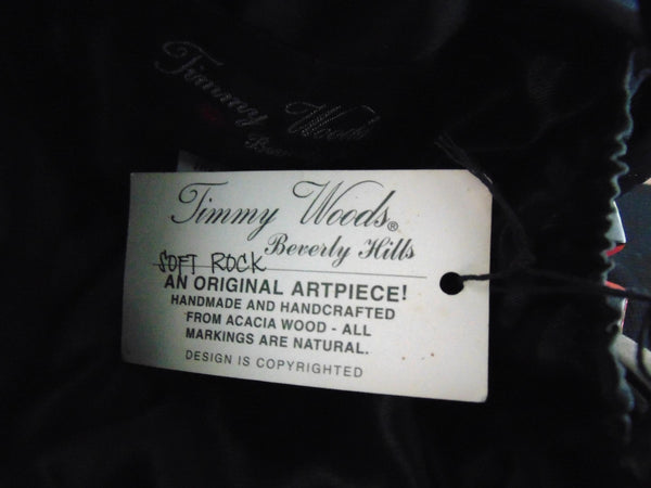 Timmy Woods Vintage Wooden Guitar Purse, Signed