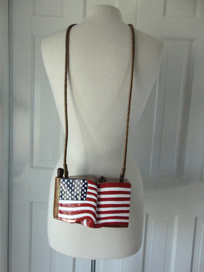 Timmy Woods USA Flag Purse – Wearable Art, Beverly Hills Designer