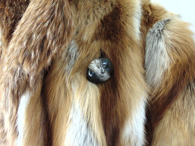 Ladies Red Fox Full Length Fur Coat, Genuine Red Fox Fur Unisex
