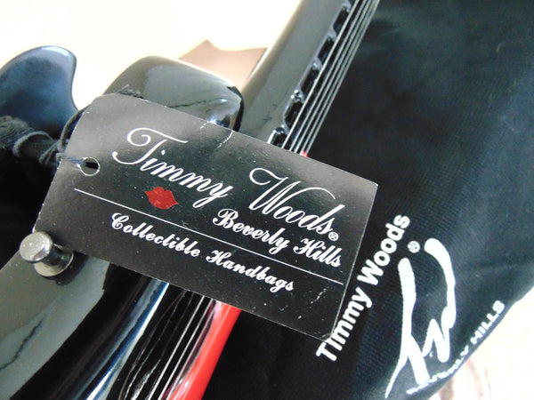 Timmy Woods Vintage Wooden Guitar Purse, Signed