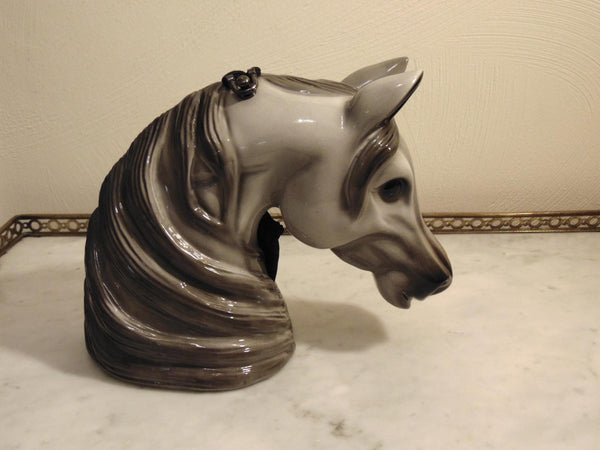 Wooden Timmy Woods Gray Horse, Preloved Vintage Rare Horse Purse, Equestrian Purses