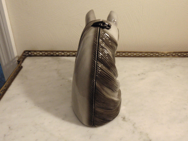 Wooden Timmy Woods Gray Horse, Preloved Vintage Rare Horse Purse, Equestrian Purses