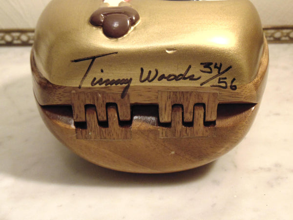 Timmy Woods Rabbit on Moon Wooden Crossbody Purse - Retired