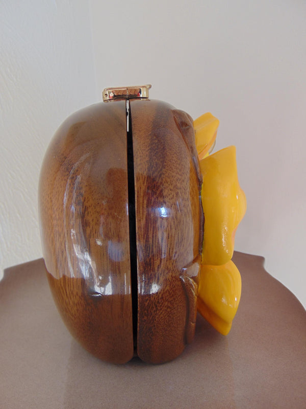 Vintage Timmy Woods Orange Hibiscus Purse, Spring Summer Purses