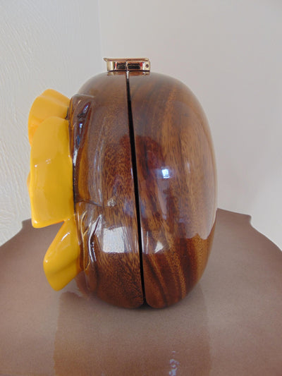 Vintage Timmy Woods Orange Hibiscus Purse, Spring Summer Purses