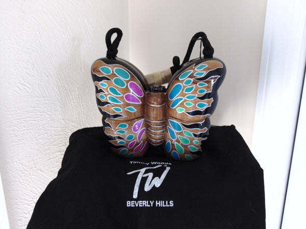 Timmy Woods Wooden Butterfly Purse, Spring Summer Butterfly Purses