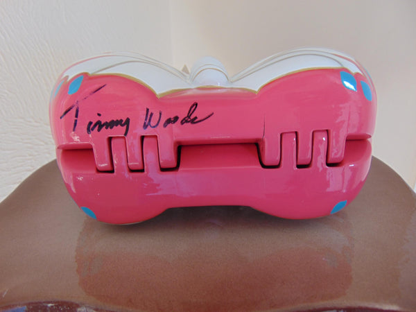 Timmy Woods Wooden Butterfly Pink And White Purse, Spring Summer Wedding Purse