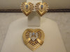 Heart Of Hollywood Collection By Elizabeth Taylor Heart Brooch Matching Clip Earrings