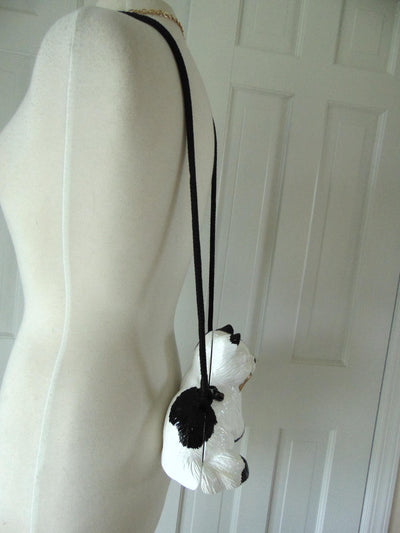 Handcrafted Wooden Cat Purse By Timmy Woods, Wooden Kitty Statue Decor Black And White