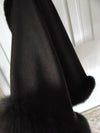 One Size Brown  Shawl Trimmed In Fox Fur, Peri 100% Wrap Brown