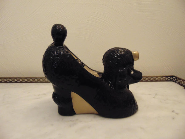Timmy Woods Handcrafted Wooden Black Poodle Purse, Dog Show Purses