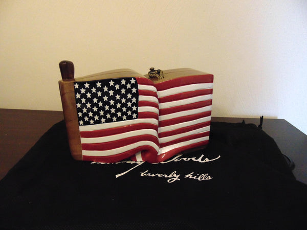 Timmy Woods USA Flag Purse – Wearable Art, Beverly Hills Designer