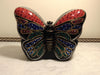 Vintage Timmy Woods Wooden Butterfly Purse Embellished With Crystals, Spring Summer Wooden Purses