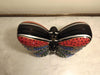 Vintage Timmy Woods Wooden Butterfly Purse Embellished With Crystals, Spring Summer Wooden Purses