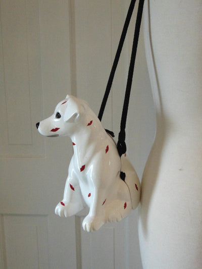 Vintage Timmy Woods Love My Dog Purse, Wooden Dog Home Decor, Puppy Lovers Purses