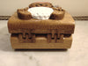Timmy Woods Vintage Wooden Teddy Bear Golf Purse, Preloved Wearable Art Purses
