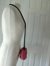 Vintage Fuchsia Lipstick Purse by Timmy Woods, Makeup Artist Clutch Bag