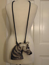 Wooden Timmy Woods Gray Horse, Preloved Vintage Rare Horse Purse, Equestrian Purses